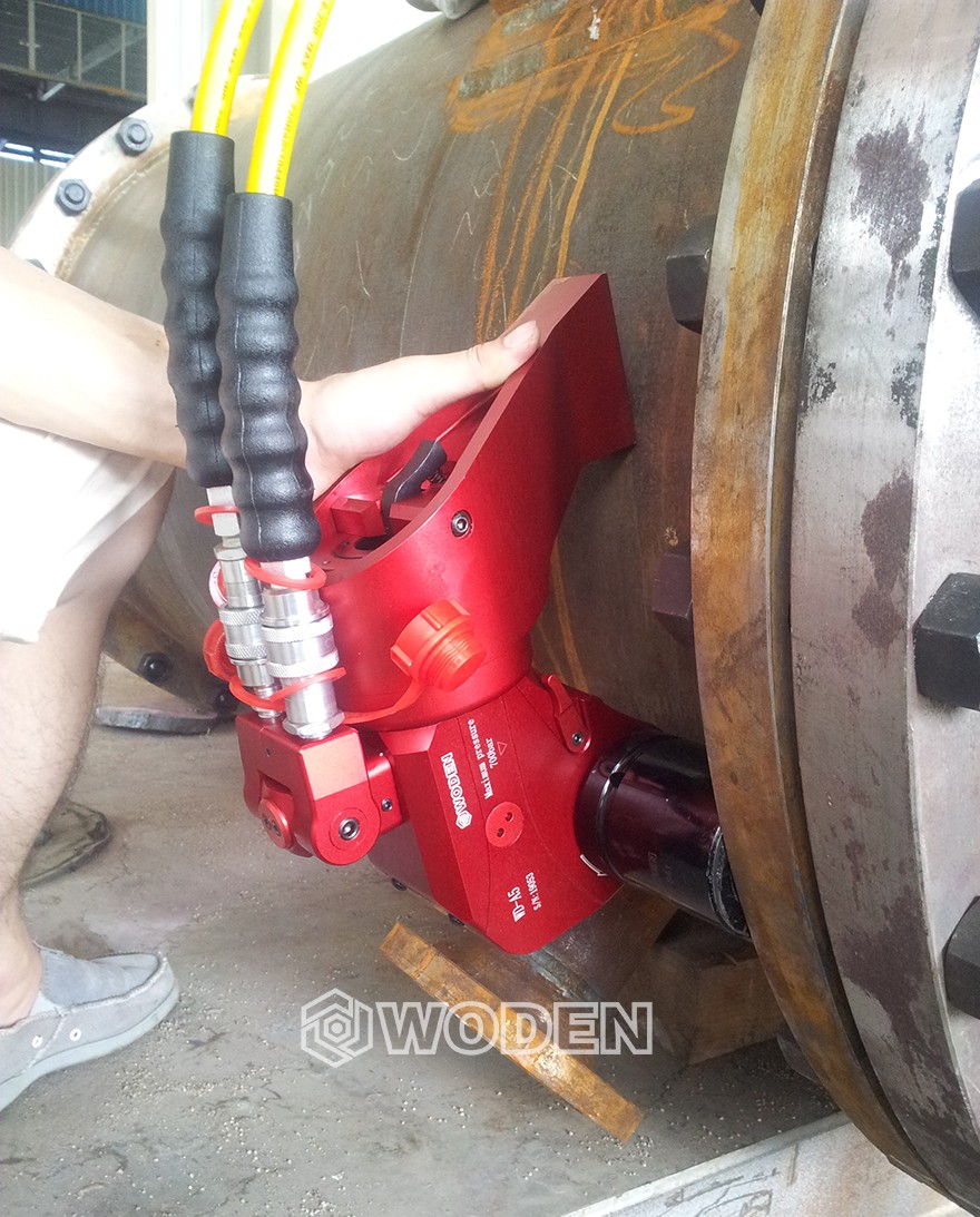 沃顿驱动式液压扳手应用于宁波某化工设备制造厂